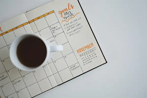Plan ahead with velocity Photo of schedule planner